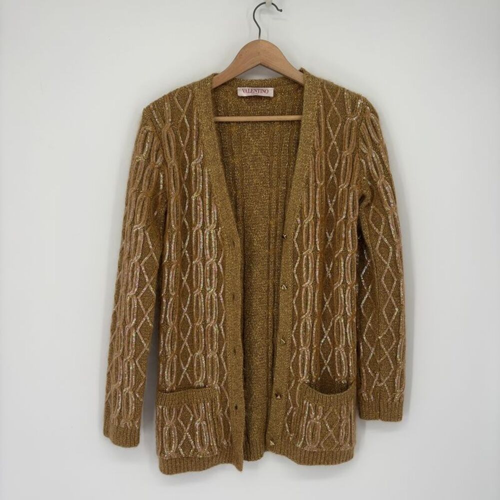 valentino Mohair-Blend Cardigan